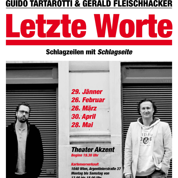 © Ingo Pertramer Letzte Worte Plakat