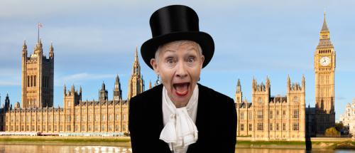 In 80 Takten um die Welt - Sona MacDonald &copy; Foto Michel Harb Collage canva com