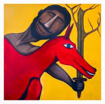 Das Banū Hilāl Epos -  &copy; Gemälde: Bashar Murkus Foto: Nancy Mkaabal